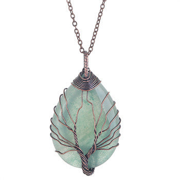 Natural Crystal Tree of Life pendant 