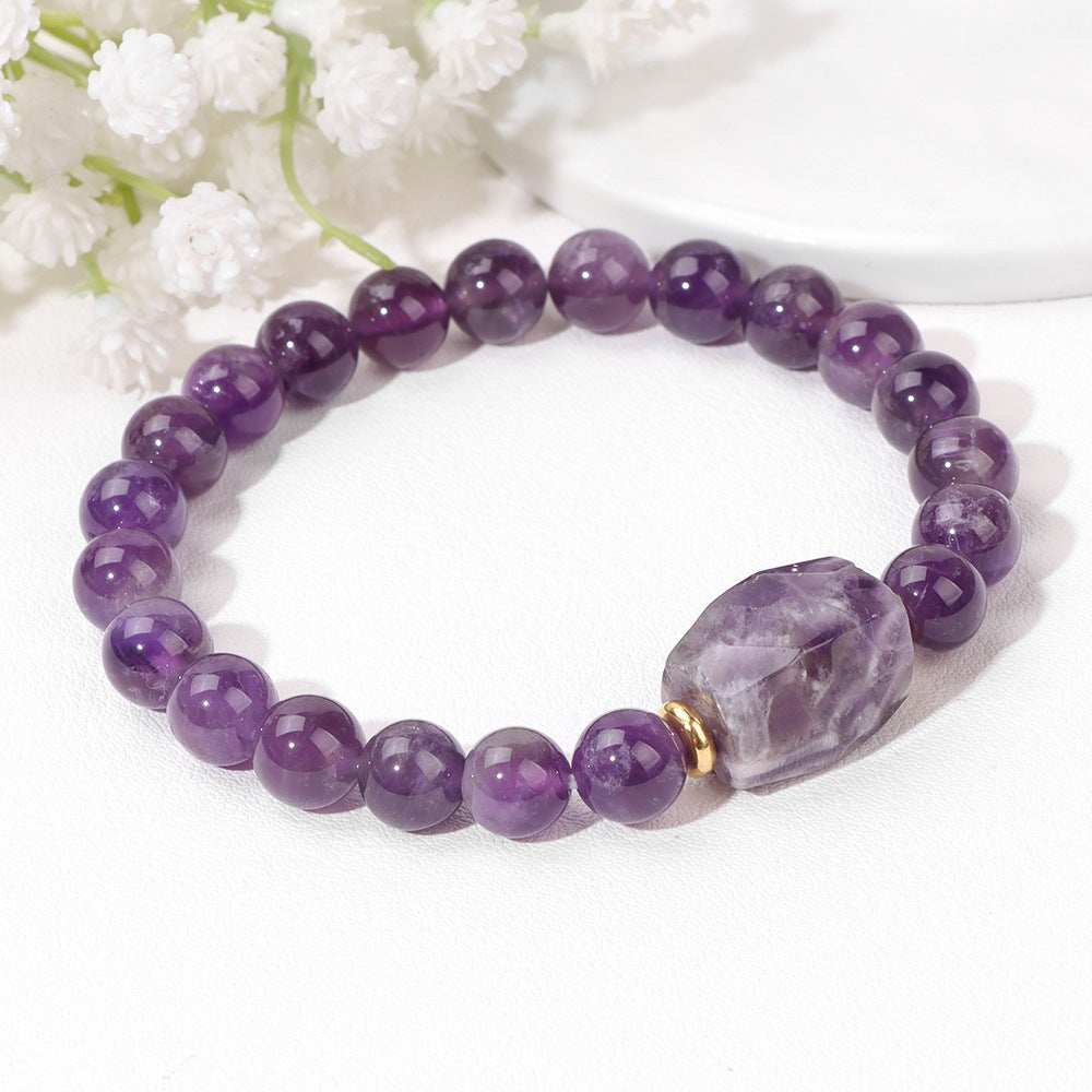 Natural Crystal Stone Bead Bracelet