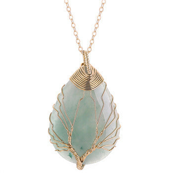 Natural Crystal Tree of Life pendant 