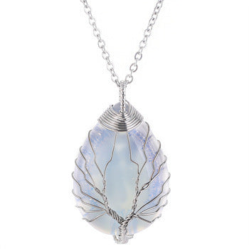 Natural Crystal Tree of Life pendant 