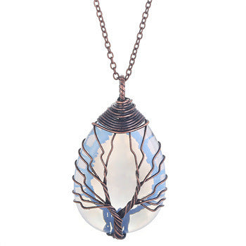 Natural Crystal Tree of Life pendant 